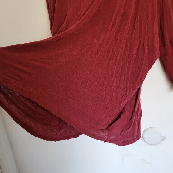 Free People We The Free Wool Batwing Turtleneck Top Maroon Burgundy Size Small - Picture 8 of 15